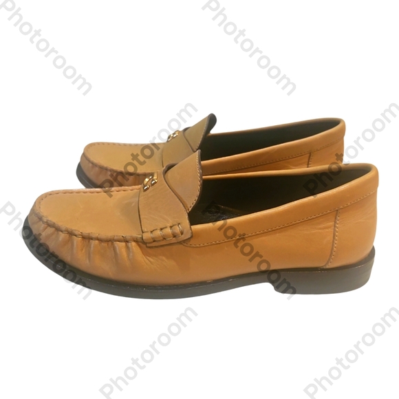 COACH Women Jolene Slip on Loafer Flat Toffee Brown Preppy Size 7B CK 017 - Picture 1 of 9